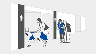 異性と一緒にトイレに入るのは、どんな場合？